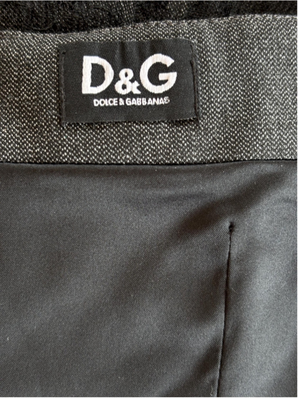 Vintage Dolce & Gabbana DG Grey Lace Corset Sheath Dress IT 38 XS Silk Look Penc - Picture 5 of 12